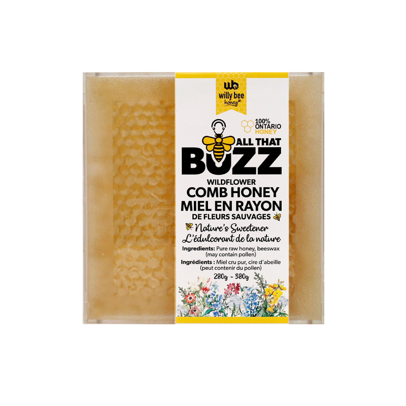 Comb honey, pure raw honey, beeswax, Made in Ontario, Canada, Nature's pure sweetener